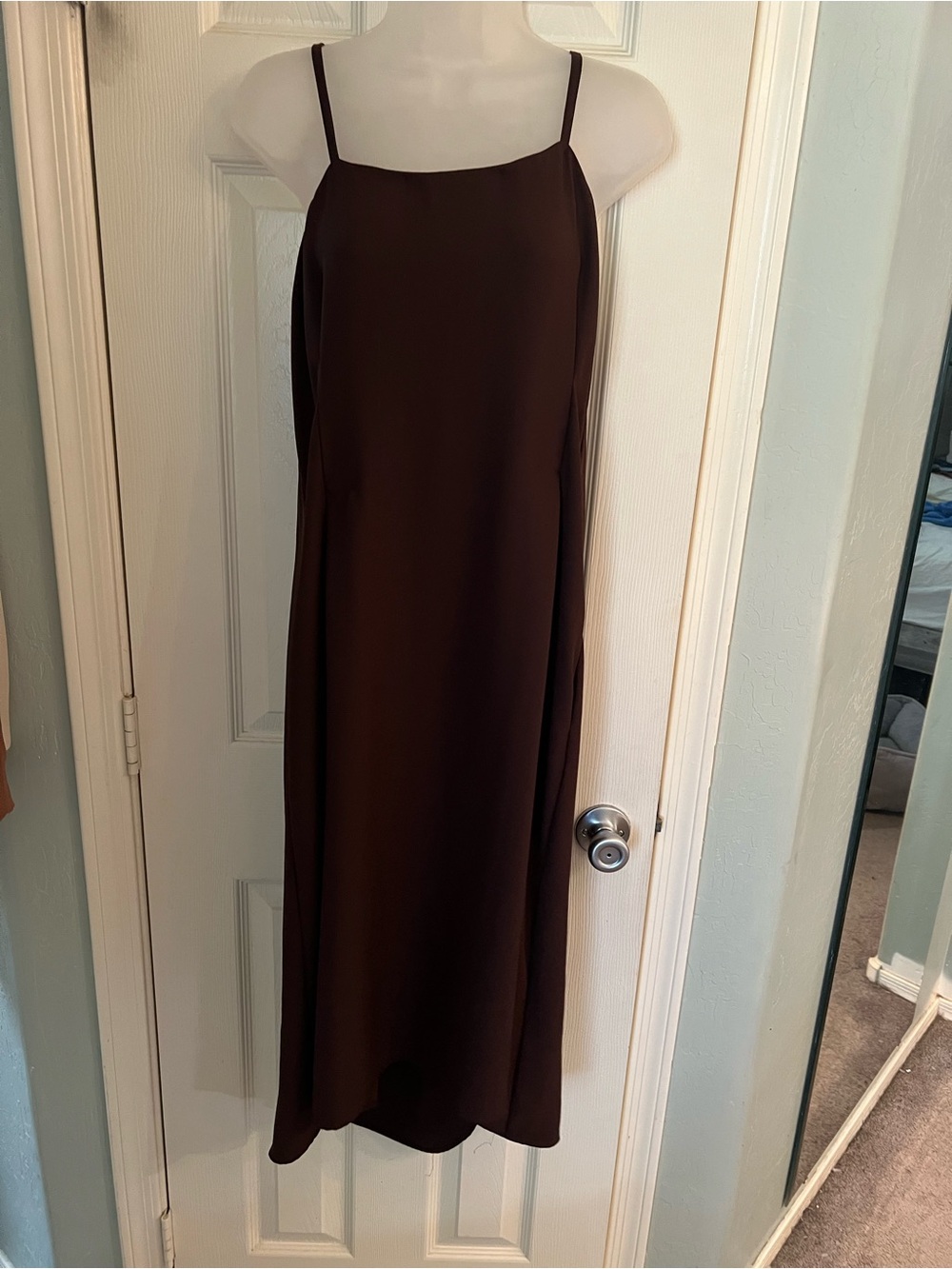 Vince brown halter midi dress large